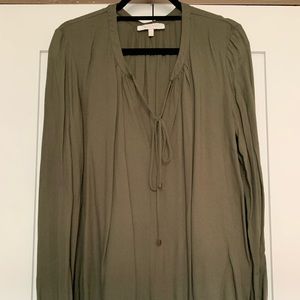 Wayf flowy army green blouse